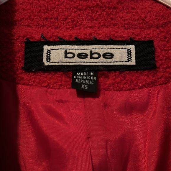 Bebe Red Boucle Coat - Picture 2 of 5